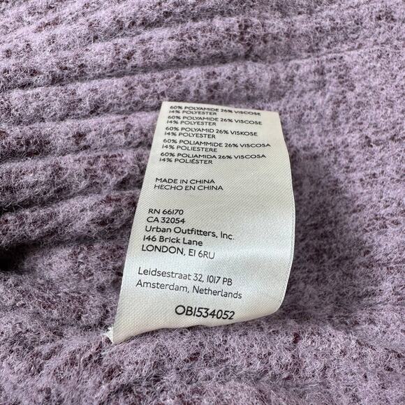 Free People NWT Claude Mini Dress Brandy Wine Combo Size L Rib Knit Turtleneck - Picture 7 of 9